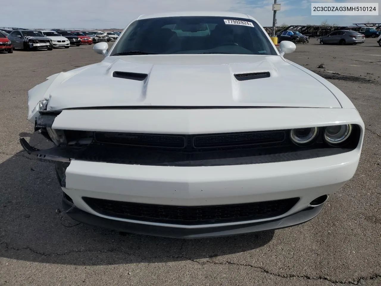 2021 Dodge Challenger Sxt VIN: 2C3CDZAG3MH510124 Lot: 77992824