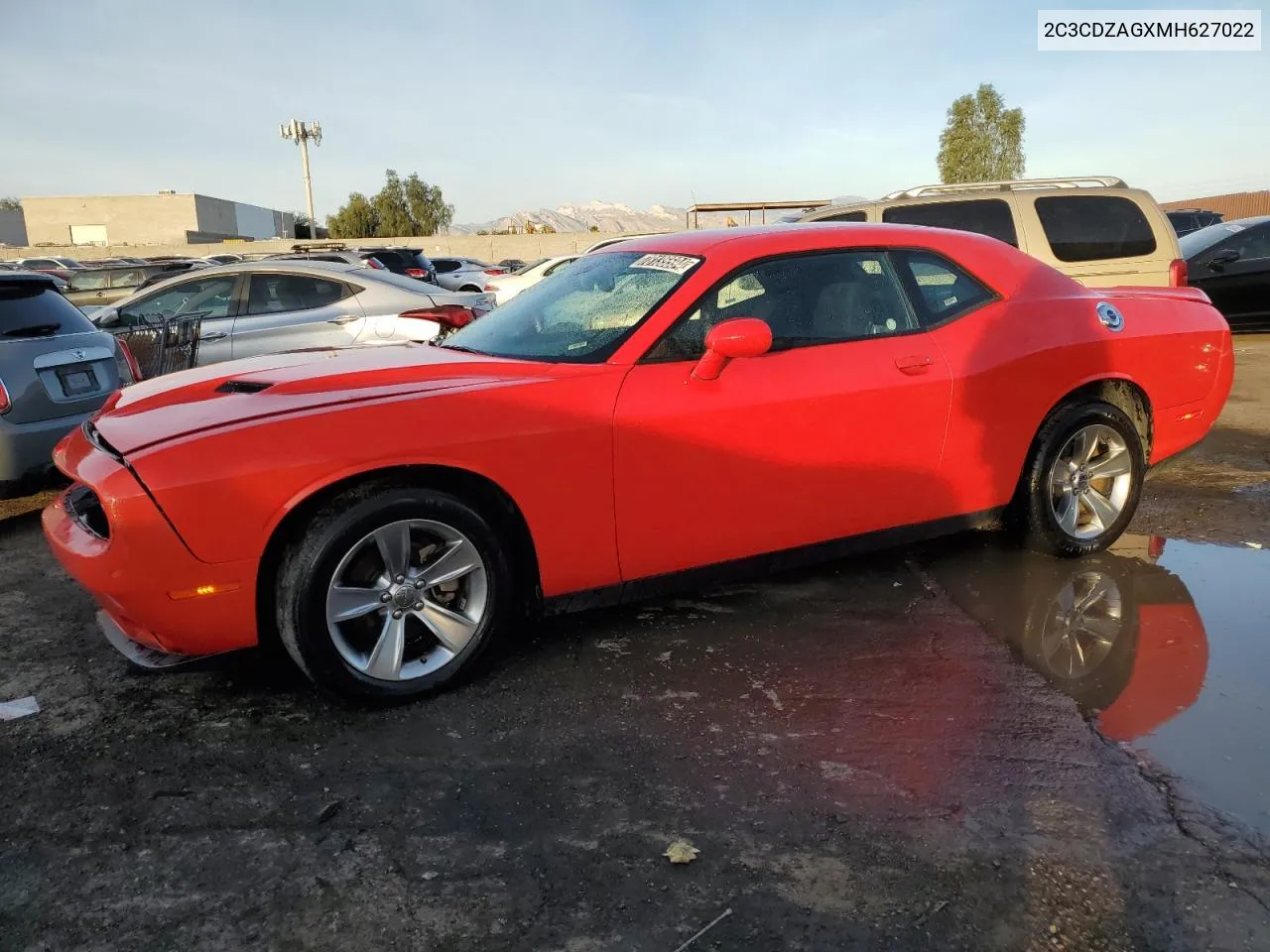 2021 Dodge Challenger Sxt VIN: 2C3CDZAGXMH627022 Lot: 78135594