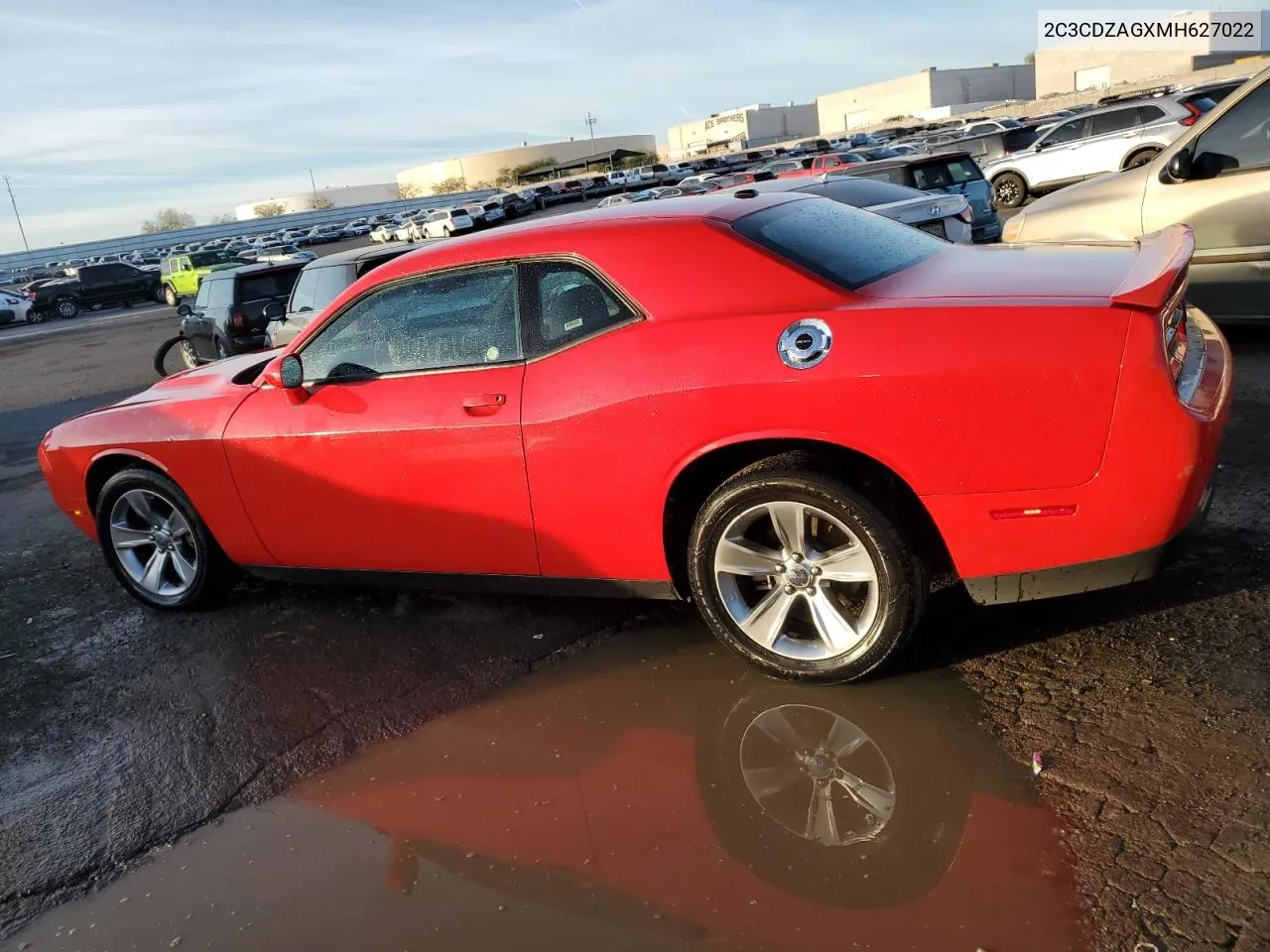 2021 Dodge Challenger Sxt VIN: 2C3CDZAGXMH627022 Lot: 78135594