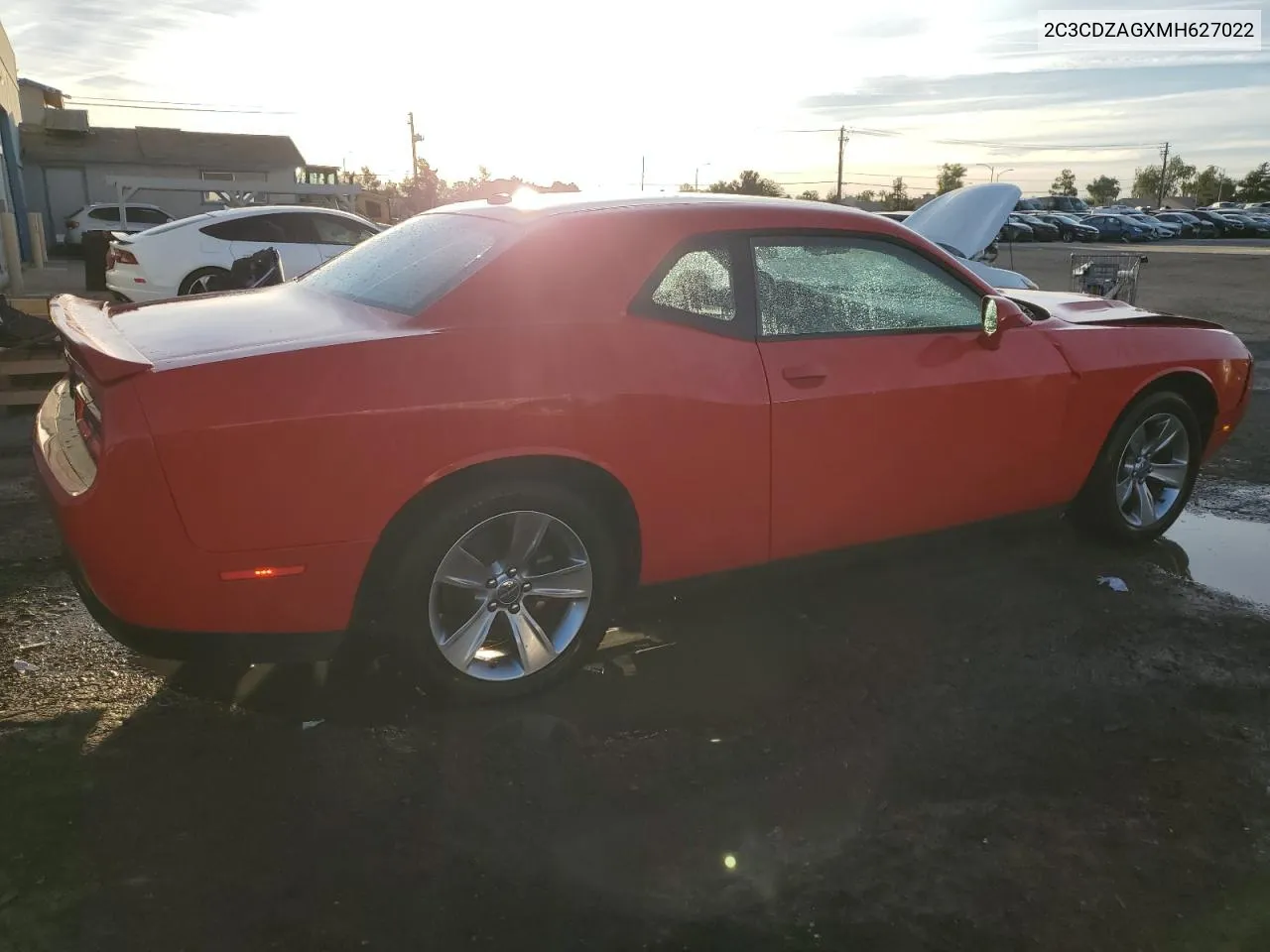 2C3CDZAGXMH627022 2021 Dodge Challenger Sxt