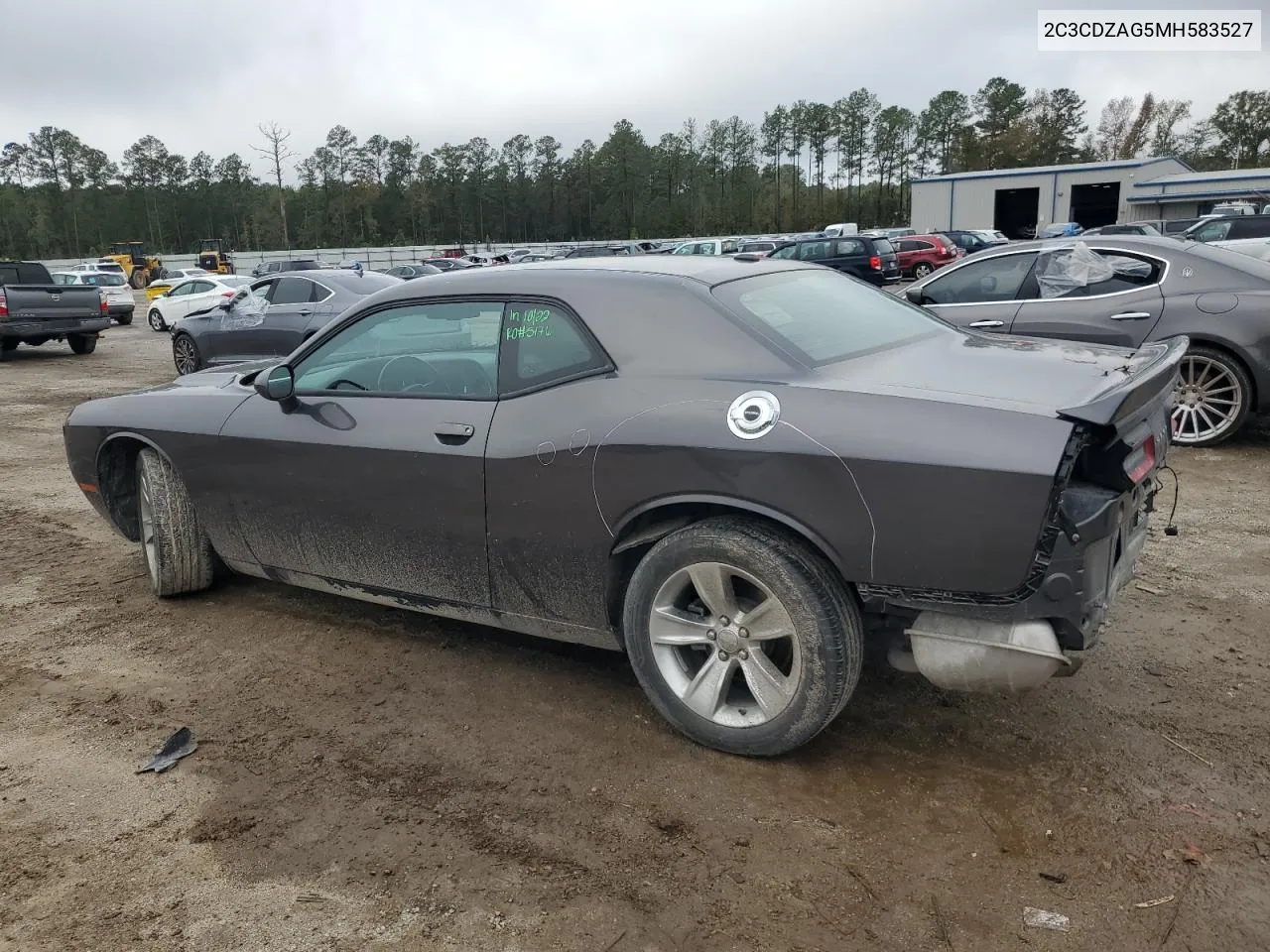 2021 Dodge Challenger Sxt VIN: 2C3CDZAG5MH583527 Lot: 78811794