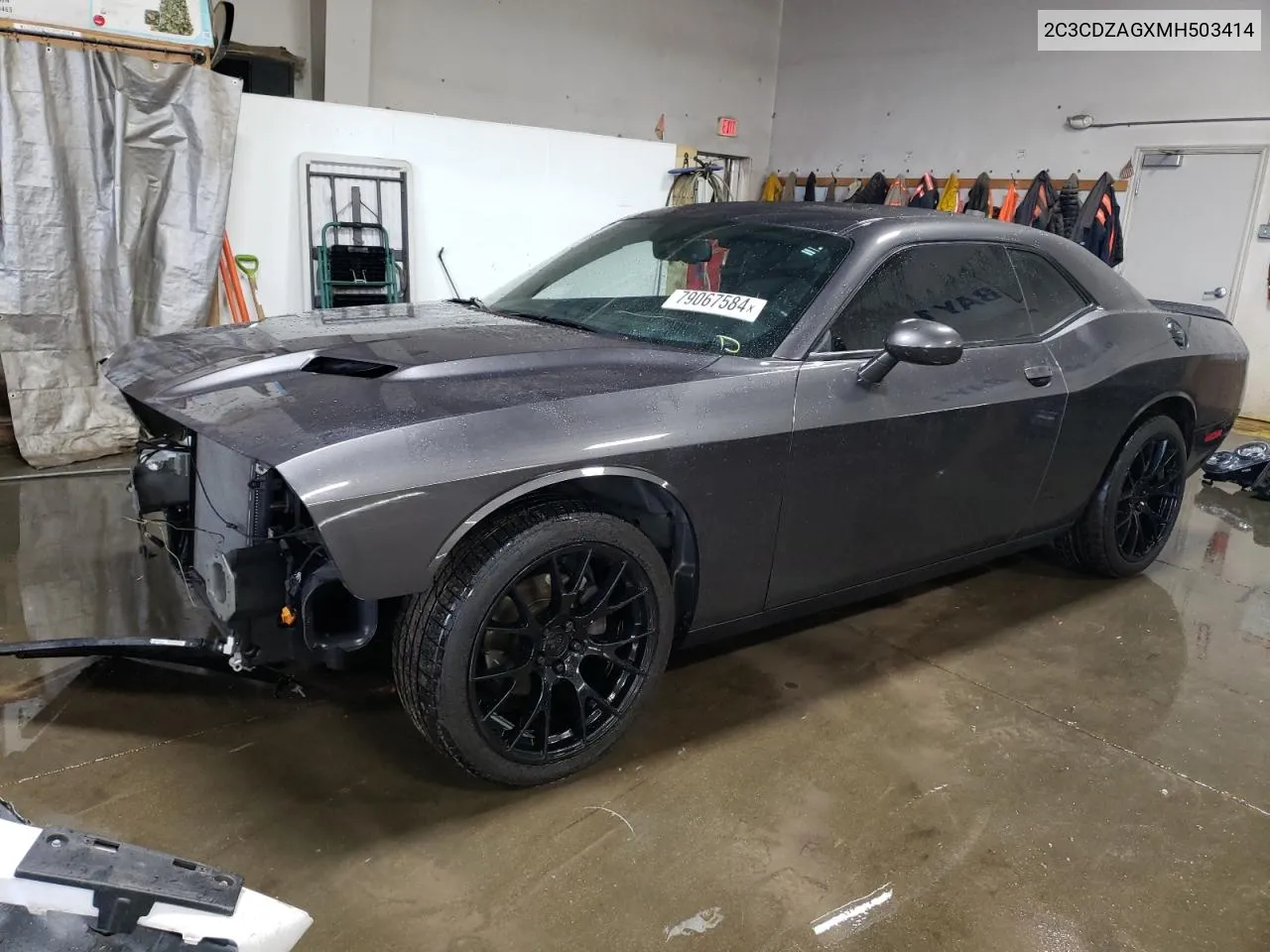 2021 Dodge Challenger Sxt VIN: 2C3CDZAGXMH503414 Lot: 79067584