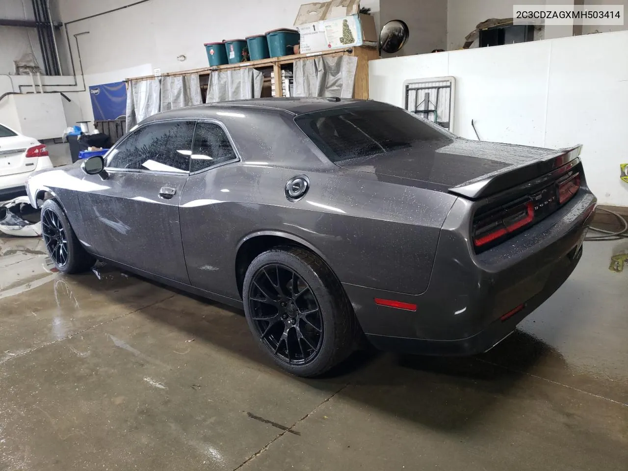 2021 Dodge Challenger Sxt VIN: 2C3CDZAGXMH503414 Lot: 79067584