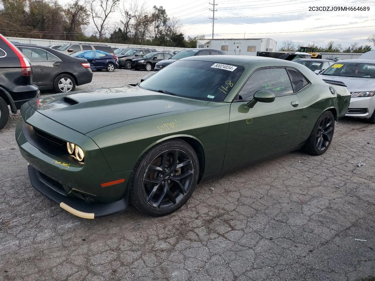 2021 Dodge Challenger Gt VIN: 2C3CDZJG9MH664689 Lot: 80024034