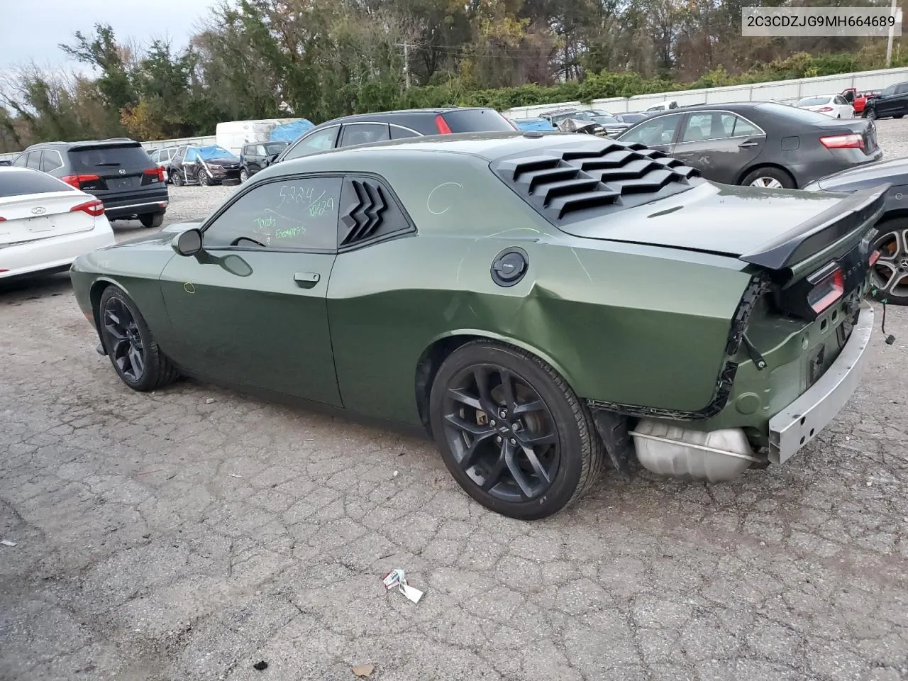 2021 Dodge Challenger Gt VIN: 2C3CDZJG9MH664689 Lot: 80024034