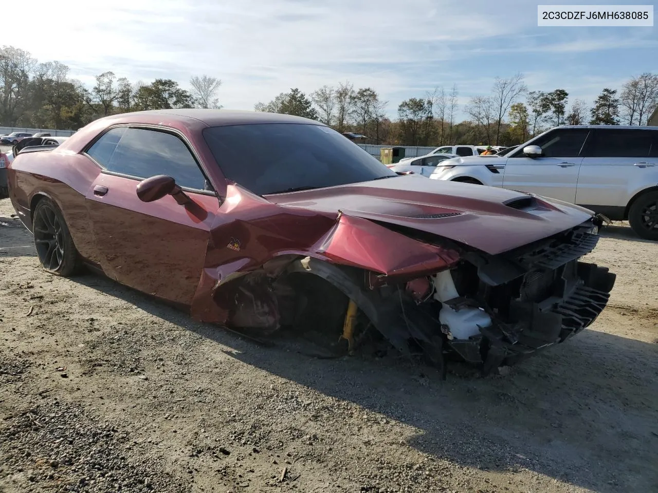 2021 Dodge Challenger R/T Scat Pack VIN: 2C3CDZFJ6MH638085 Lot: 80613274