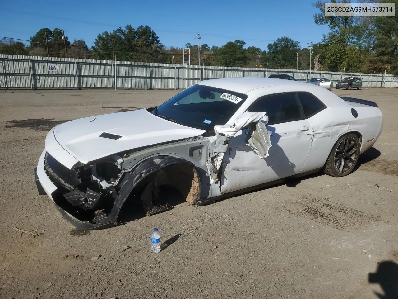 2021 Dodge Challenger Sxt VIN: 2C3CDZAG9MH573714 Lot: 80983204