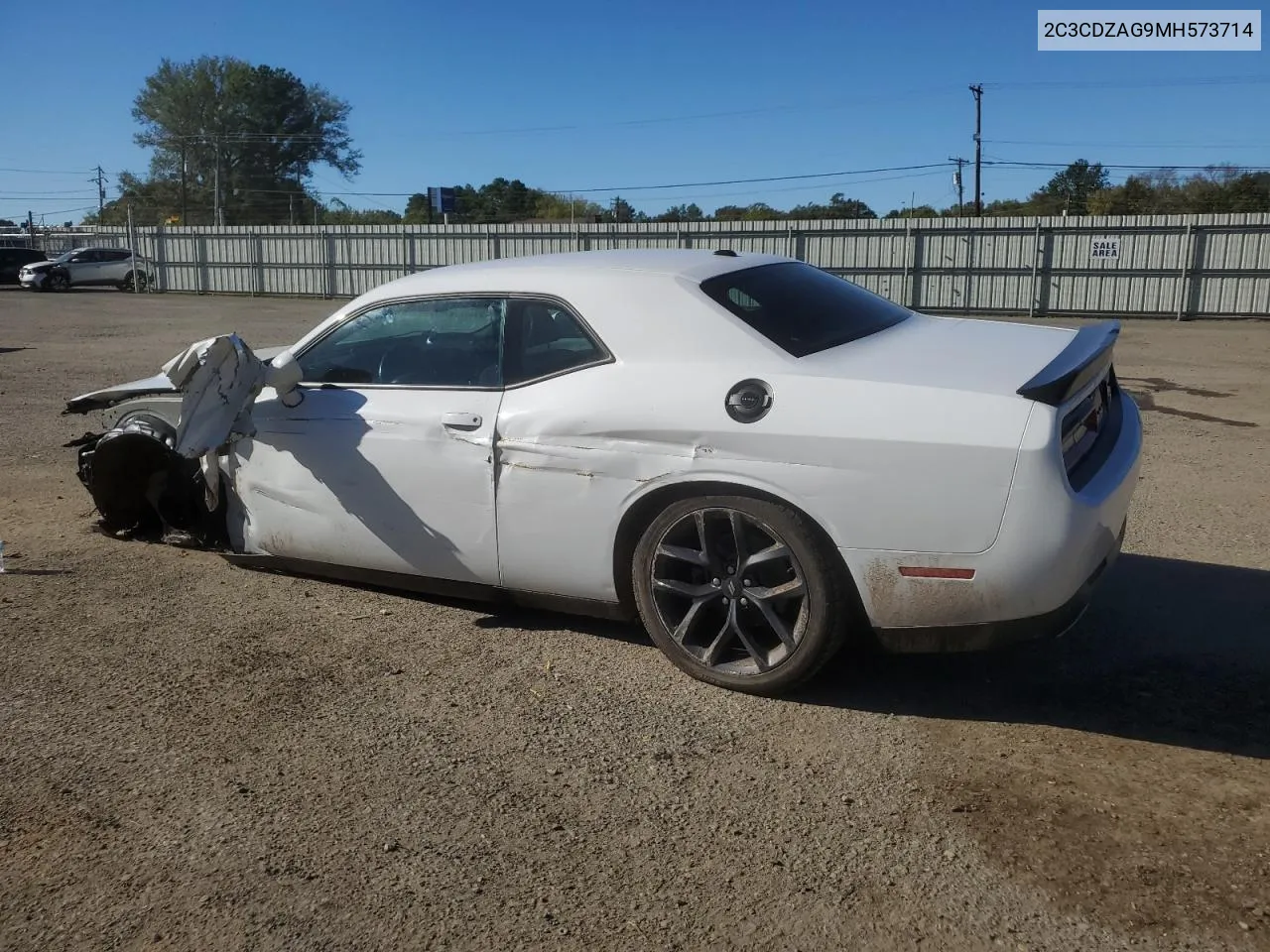 2021 Dodge Challenger Sxt VIN: 2C3CDZAG9MH573714 Lot: 80983204