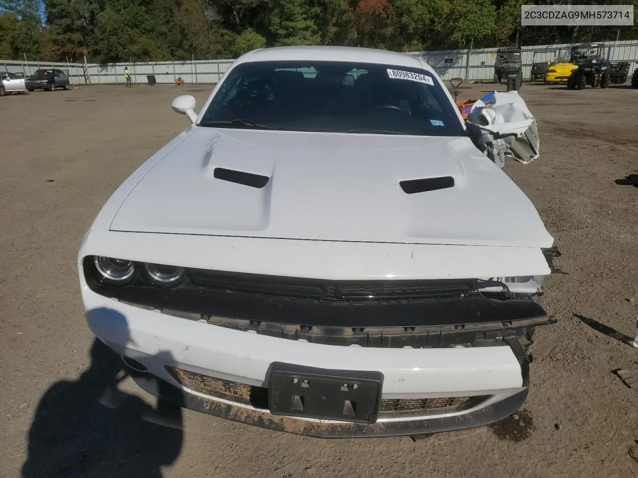 2021 Dodge Challenger Sxt VIN: 2C3CDZAG9MH573714 Lot: 80983204