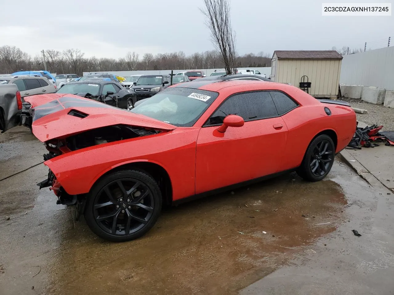 2022 Dodge Challenger Sxt VIN: 2C3CDZAGXNH137245 Lot: 44949234