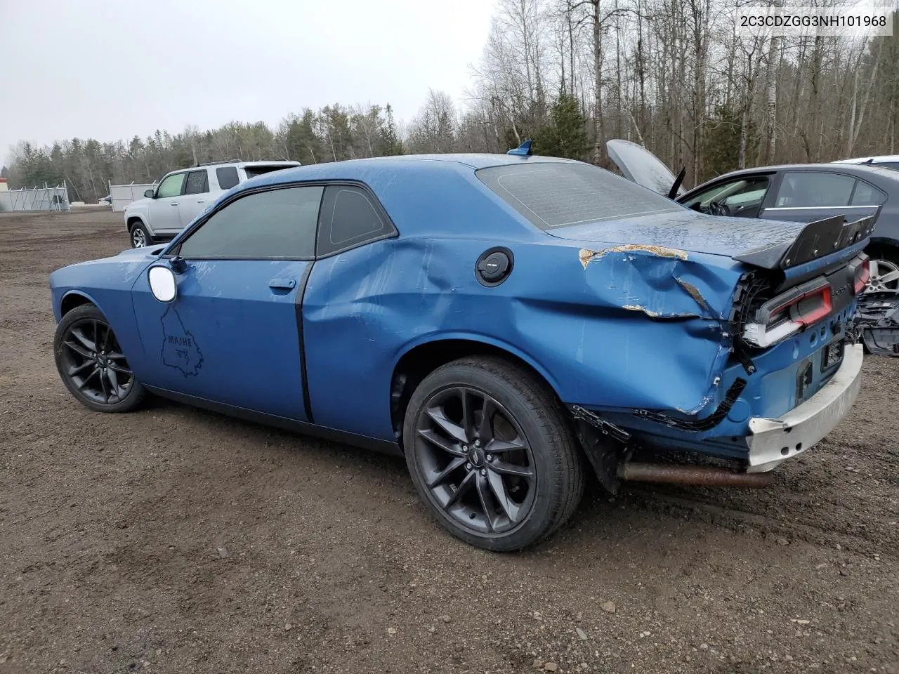 2022 Dodge Challenger Sxt VIN: 2C3CDZGG3NH101968 Lot: 45156584