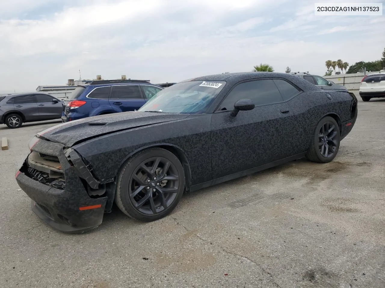 2022 Dodge Challenger Sxt VIN: 2C3CDZAG1NH137523 Lot: 62883624