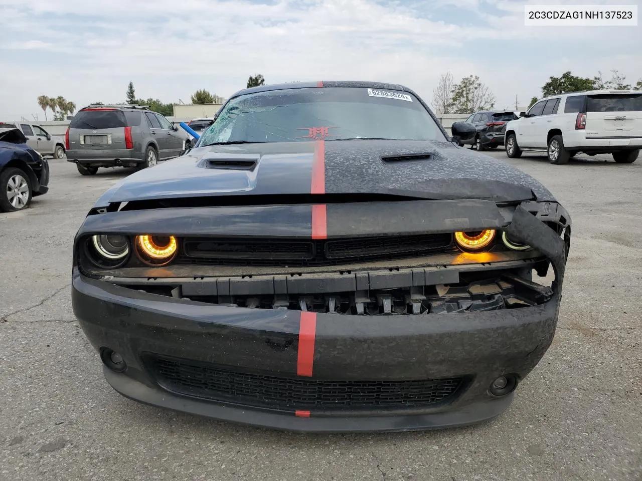 2022 Dodge Challenger Sxt VIN: 2C3CDZAG1NH137523 Lot: 62883624