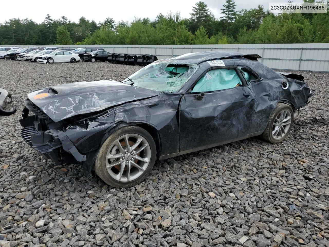 2022 Dodge Challenger Gt VIN: 2C3CDZKGXNH196486 Lot: 63114574