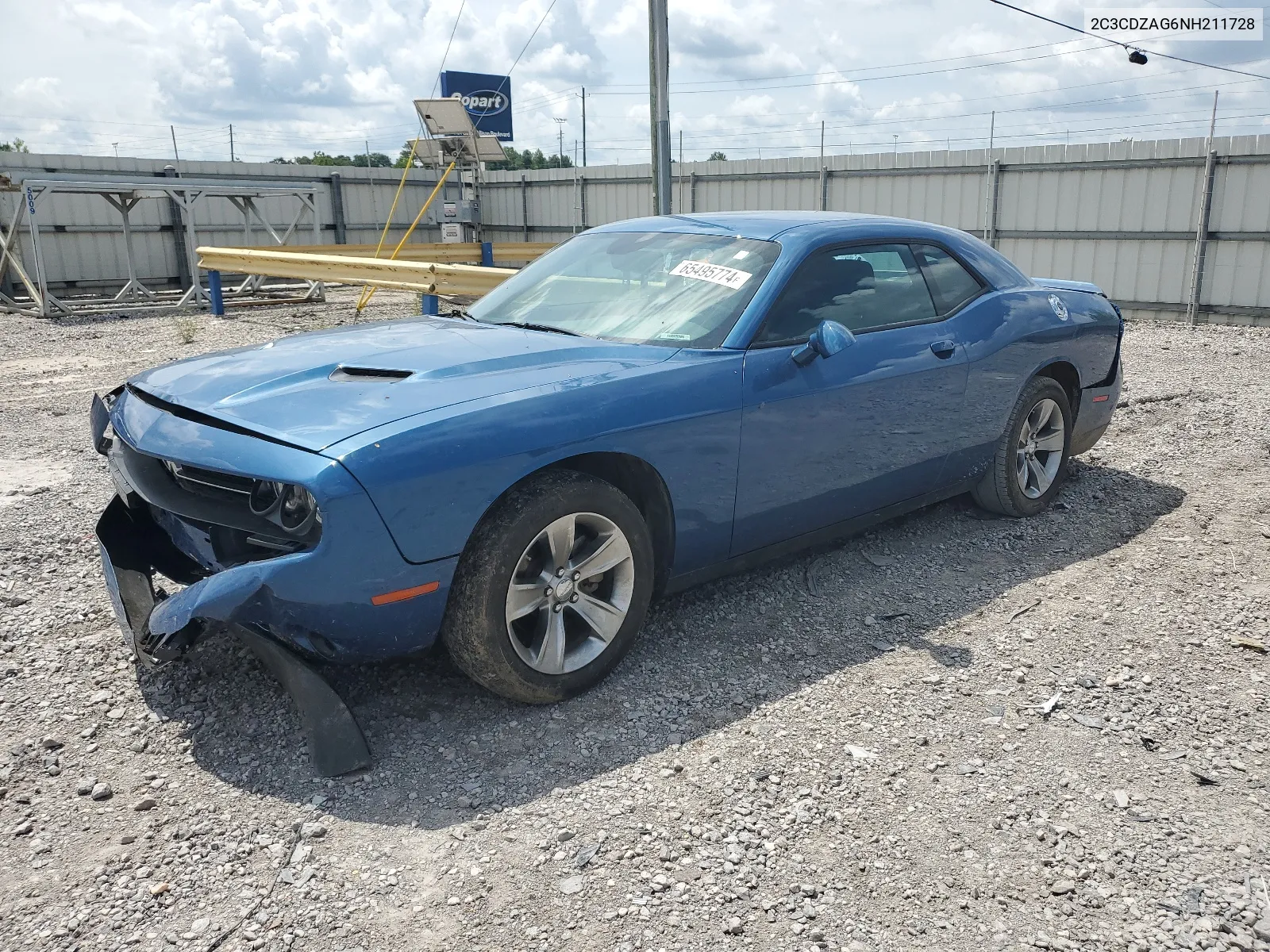 2022 Dodge Challenger Sxt VIN: 2C3CDZAG6NH211728 Lot: 65495774