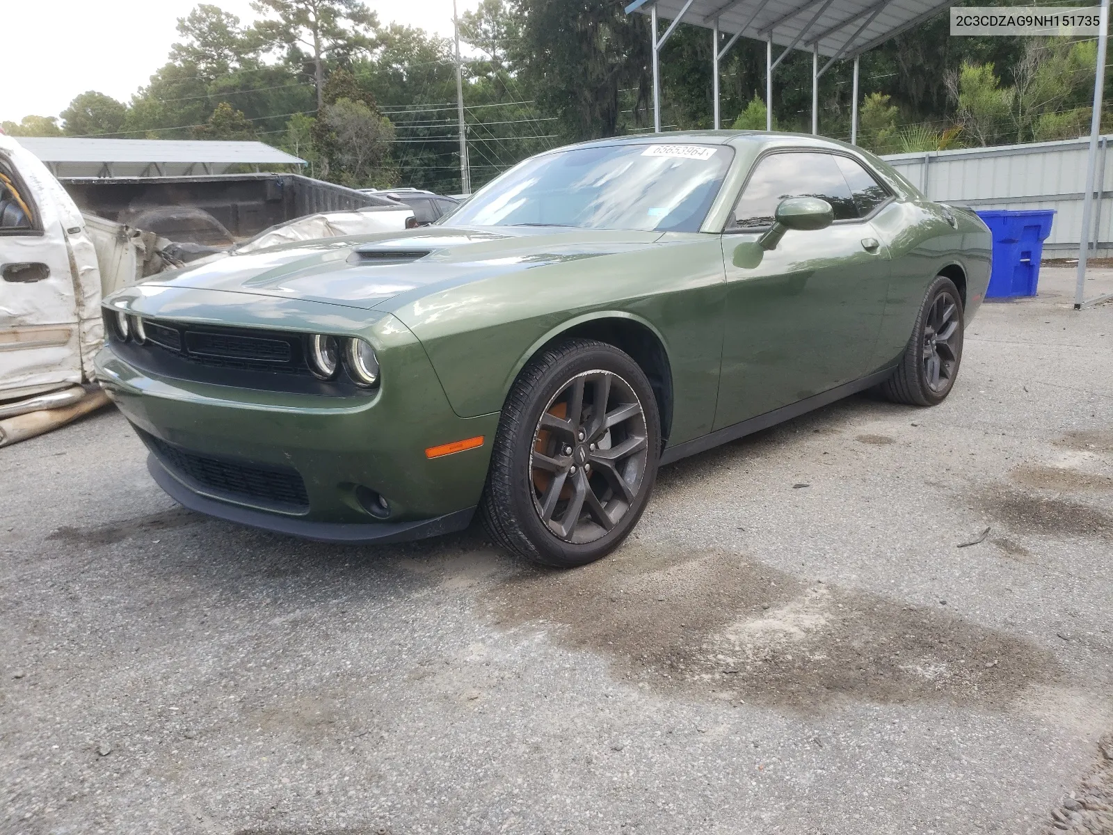 2022 Dodge Challenger Sxt VIN: 2C3CDZAG9NH151735 Lot: 65653964