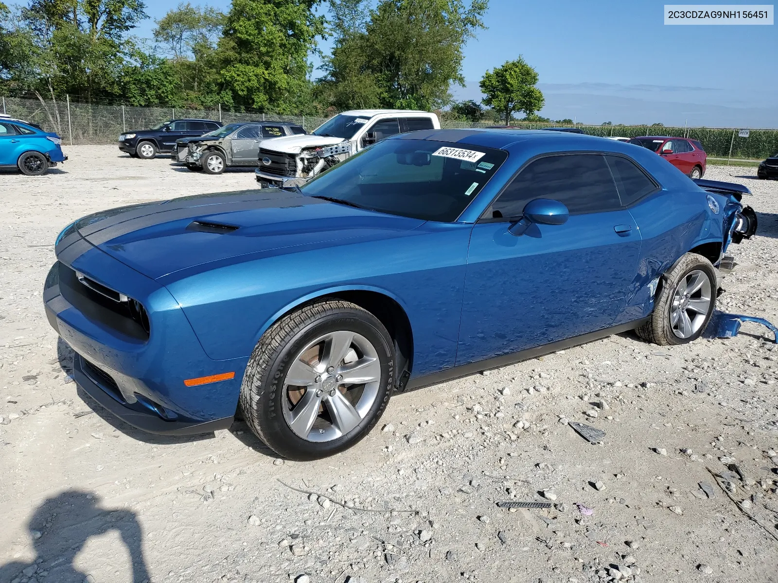 2022 Dodge Challenger Sxt VIN: 2C3CDZAG9NH156451 Lot: 66313534