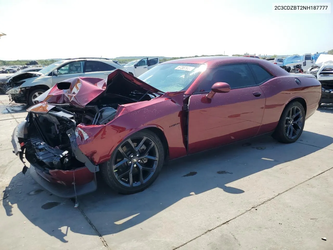 2022 Dodge Challenger R/T VIN: 2C3CDZBT2NH187777 Lot: 67307904