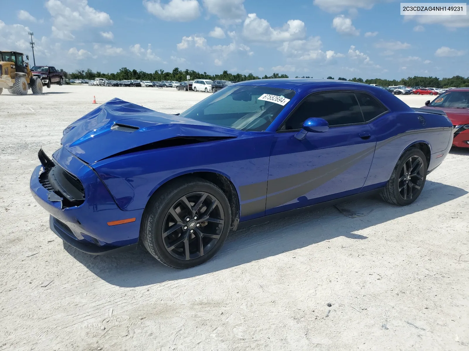 2022 Dodge Challenger Sxt VIN: 2C3CDZAG4NH149231 Lot: 67552694