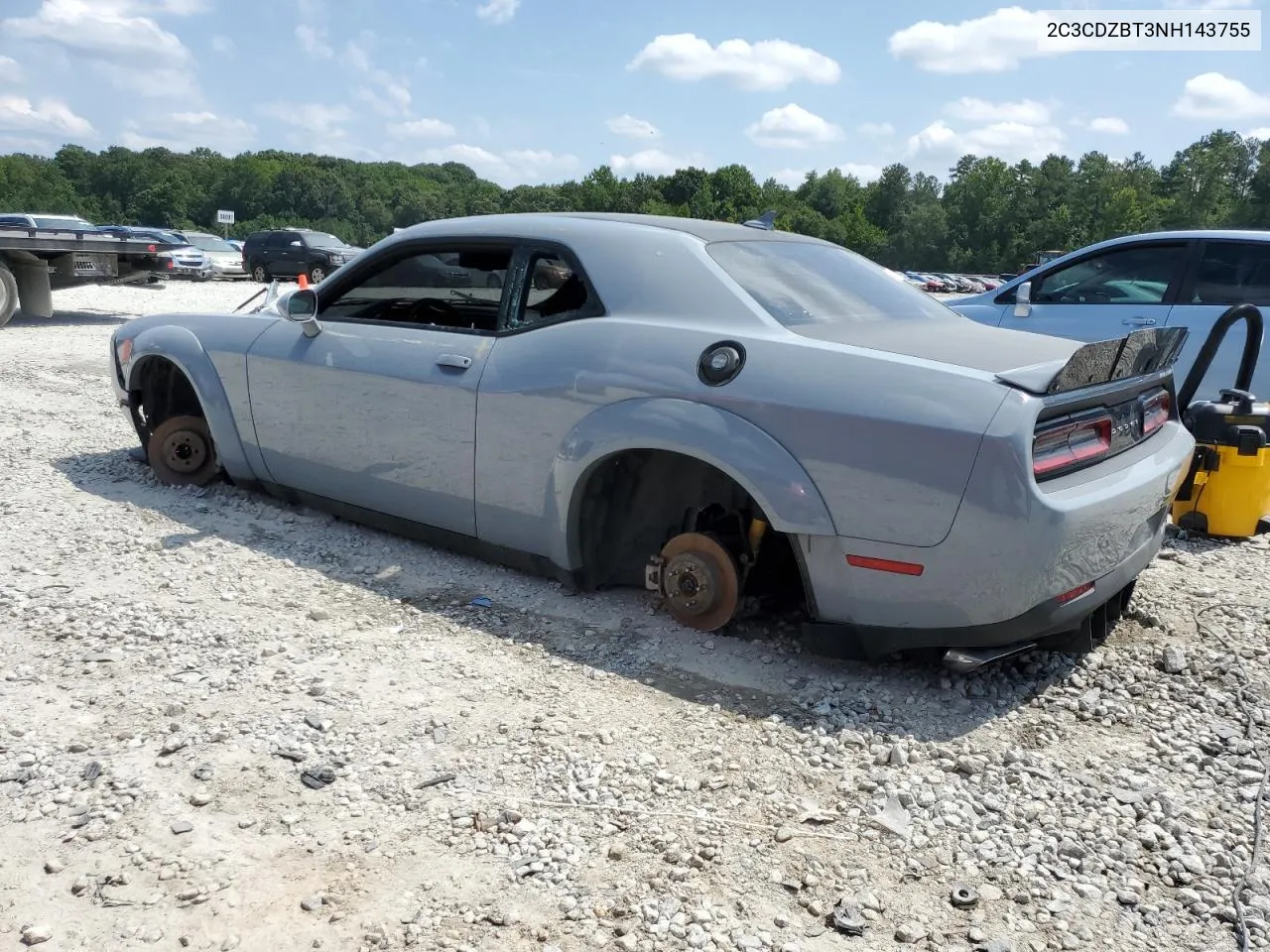 2C3CDZBT3NH143755 2022 Dodge Challenger R/T