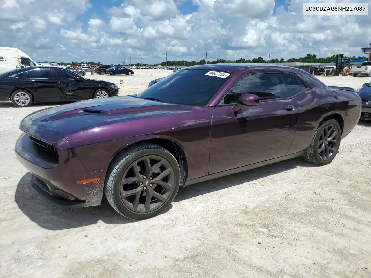 2022 Dodge Challenger Sxt VIN: 2C3CDZAG8NH227087 Lot: 68607204