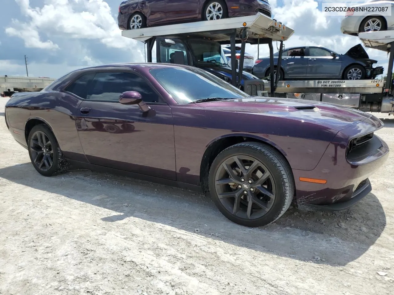 2022 Dodge Challenger Sxt VIN: 2C3CDZAG8NH227087 Lot: 68607204