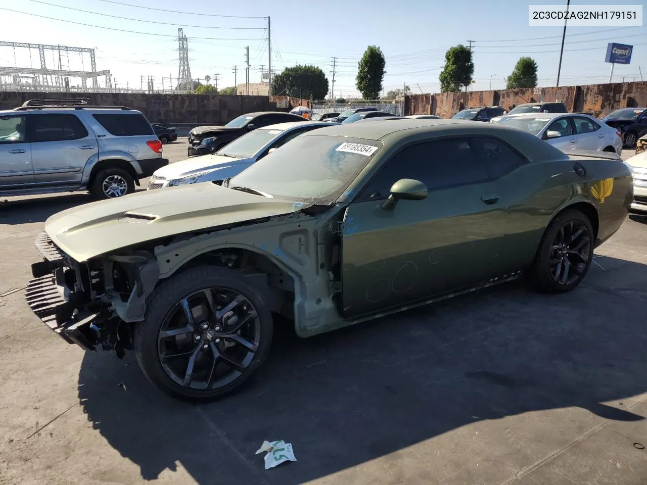 2022 Dodge Challenger Sxt VIN: 2C3CDZAG2NH179151 Lot: 69188354