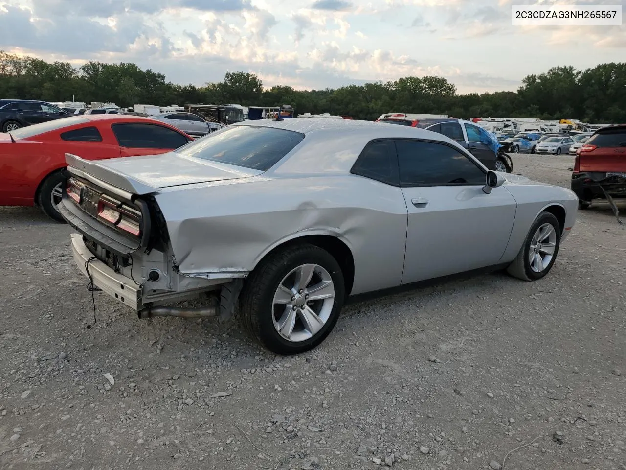 2022 Dodge Challenger Sxt VIN: 2C3CDZAG3NH265567 Lot: 69217594