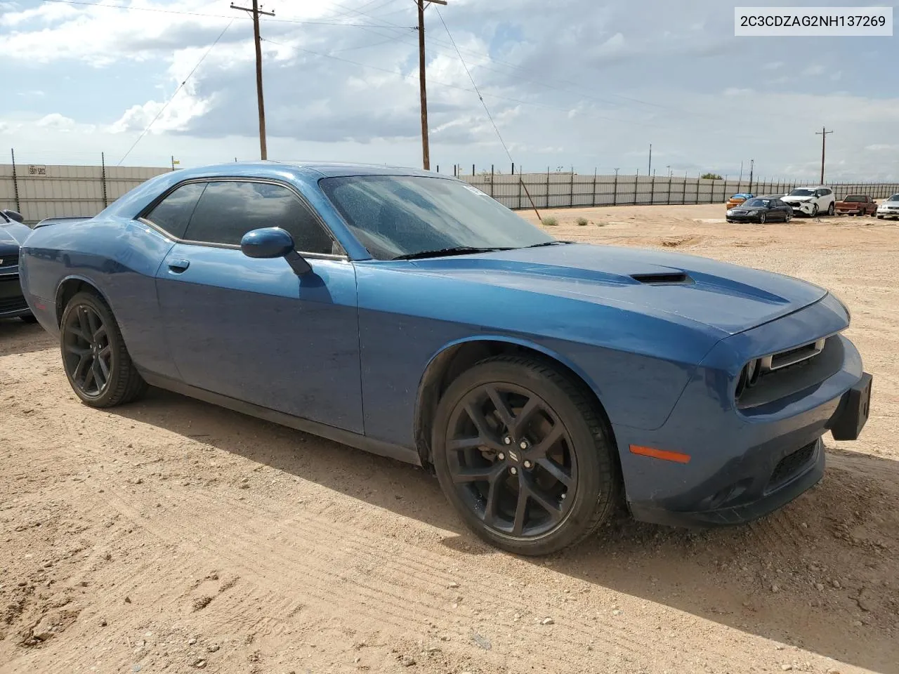 2022 Dodge Challenger Sxt VIN: 2C3CDZAG2NH137269 Lot: 69413694