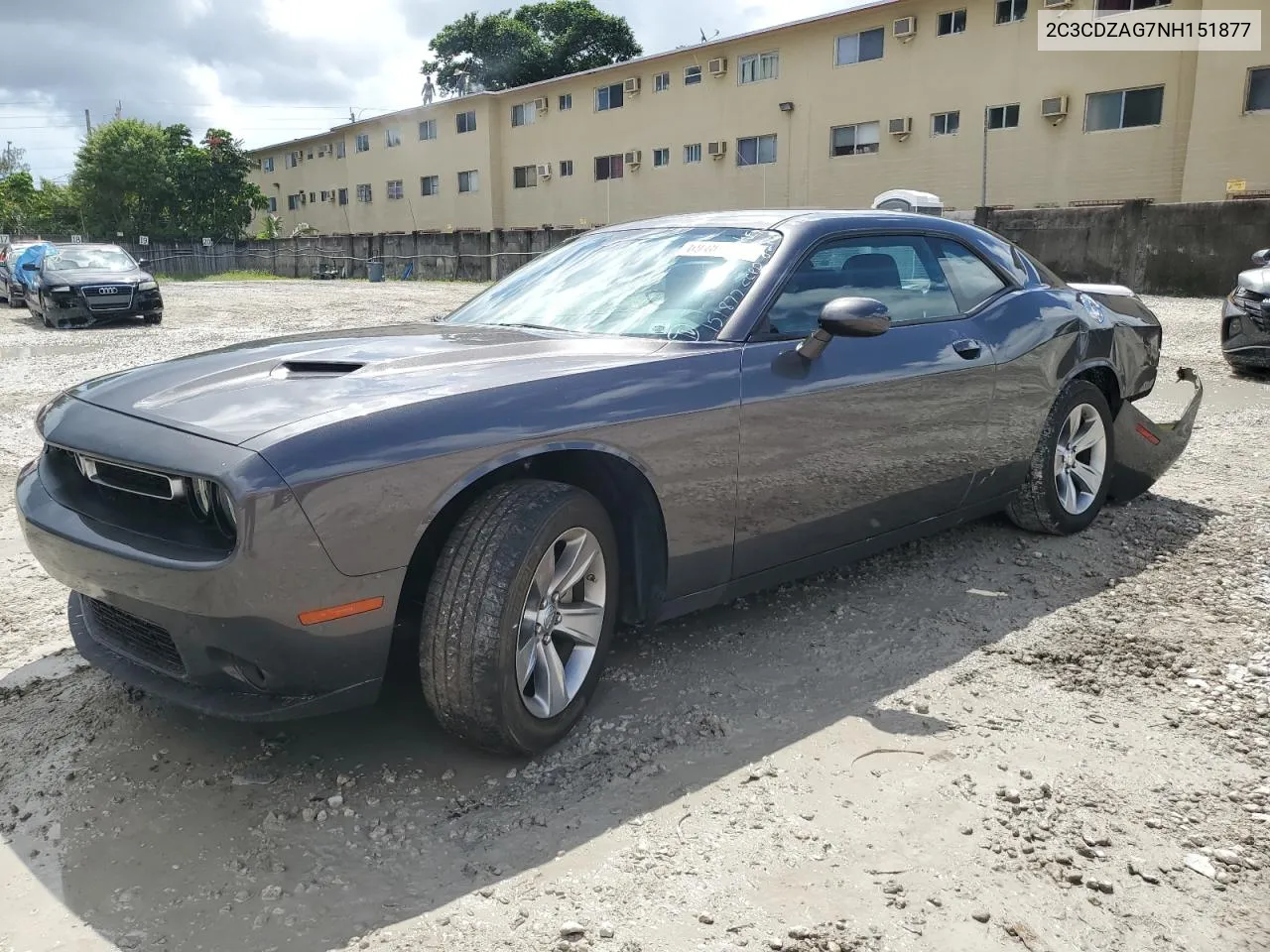 2022 Dodge Challenger Sxt VIN: 2C3CDZAG7NH151877 Lot: 69487744