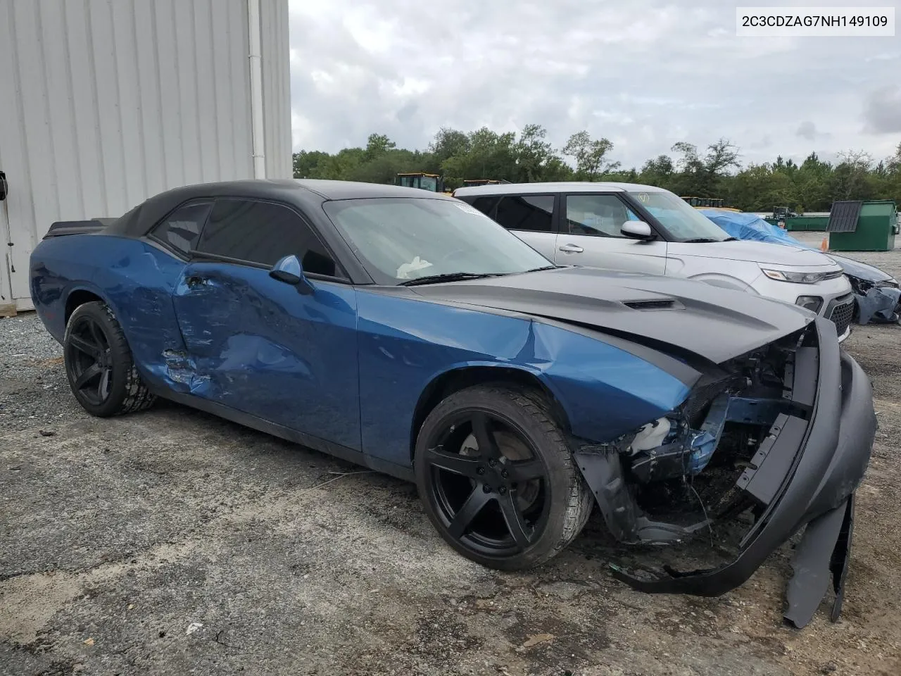 2022 Dodge Challenger Sxt VIN: 2C3CDZAG7NH149109 Lot: 70390374