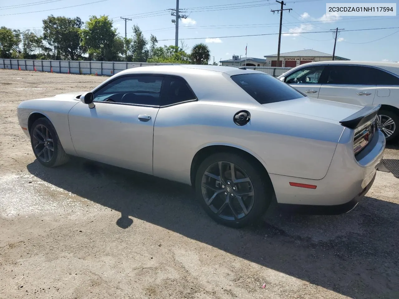 2022 Dodge Challenger Sxt VIN: 2C3CDZAG1NH117594 Lot: 70710704