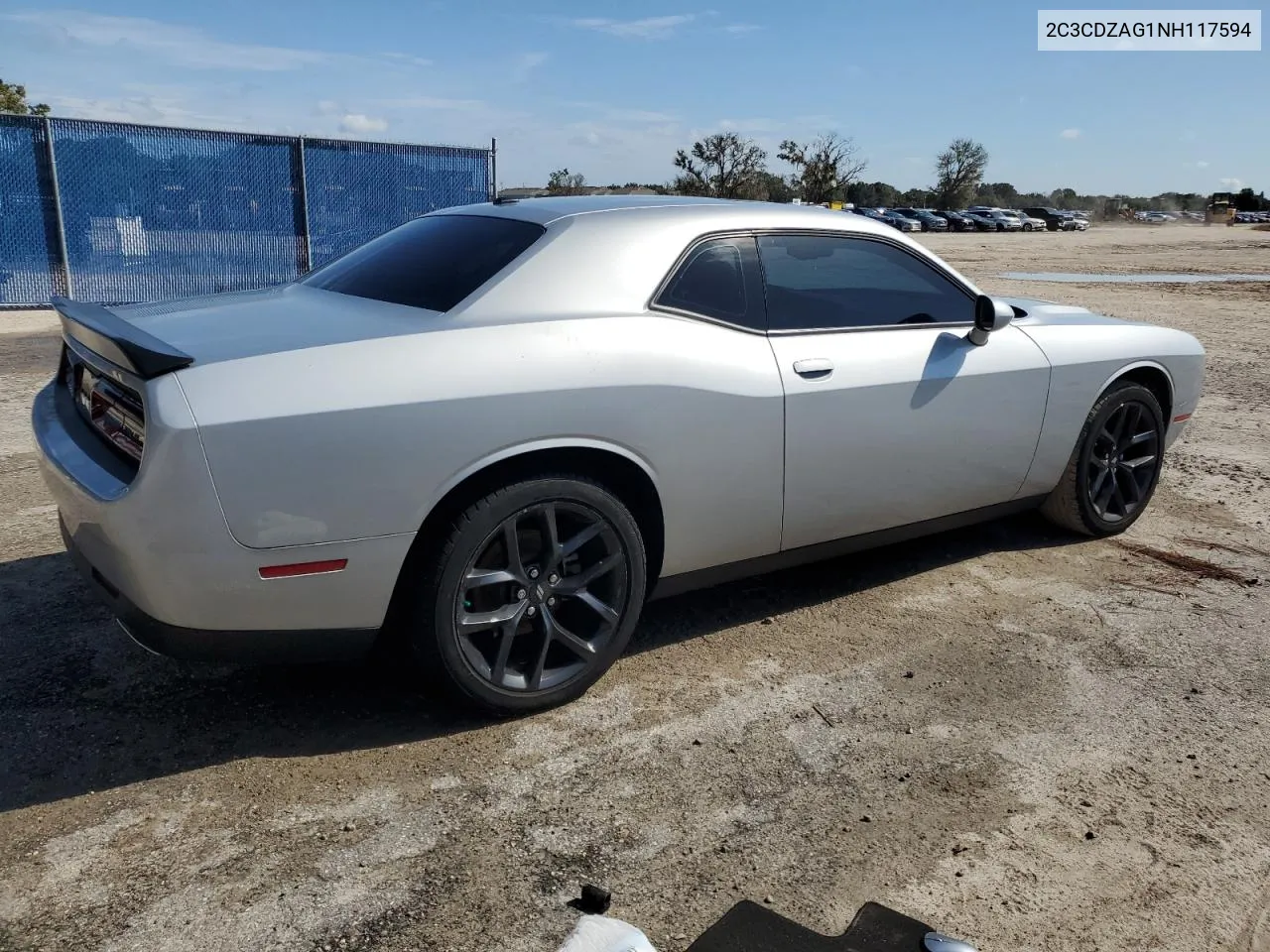 2022 Dodge Challenger Sxt VIN: 2C3CDZAG1NH117594 Lot: 70710704