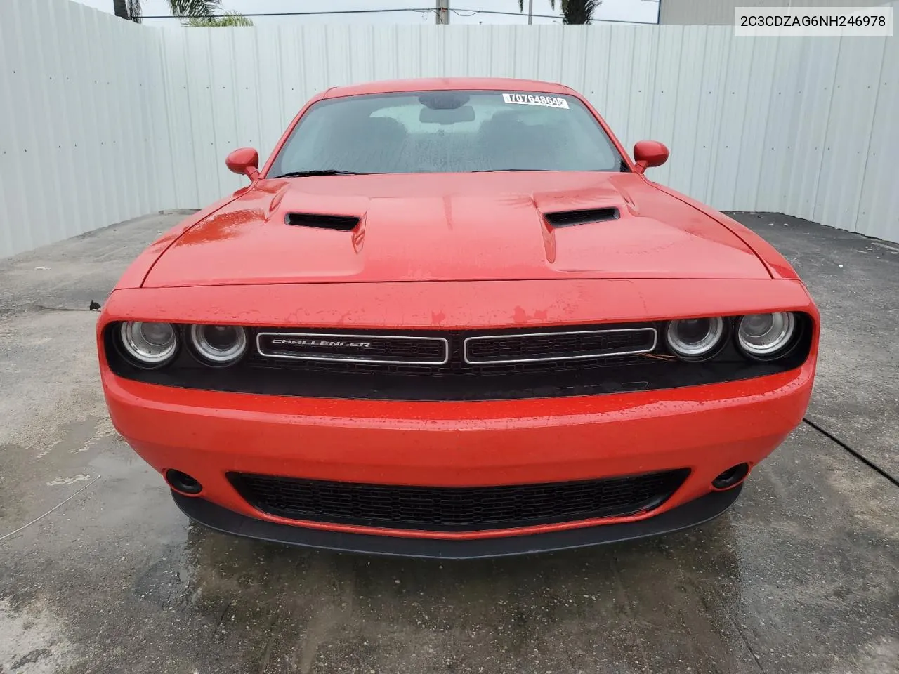 2022 Dodge Challenger Sxt VIN: 2C3CDZAG6NH246978 Lot: 70764864