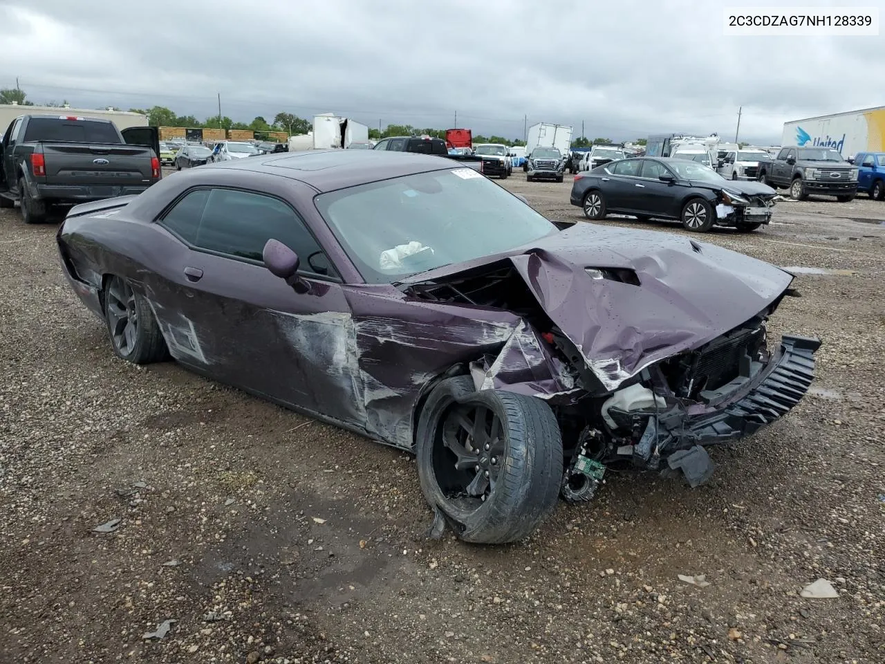 2022 Dodge Challenger Sxt VIN: 2C3CDZAG7NH128339 Lot: 71121374