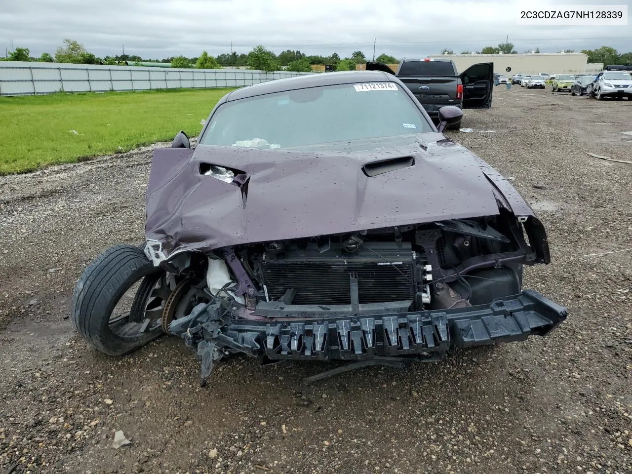 2022 Dodge Challenger Sxt VIN: 2C3CDZAG7NH128339 Lot: 71121374