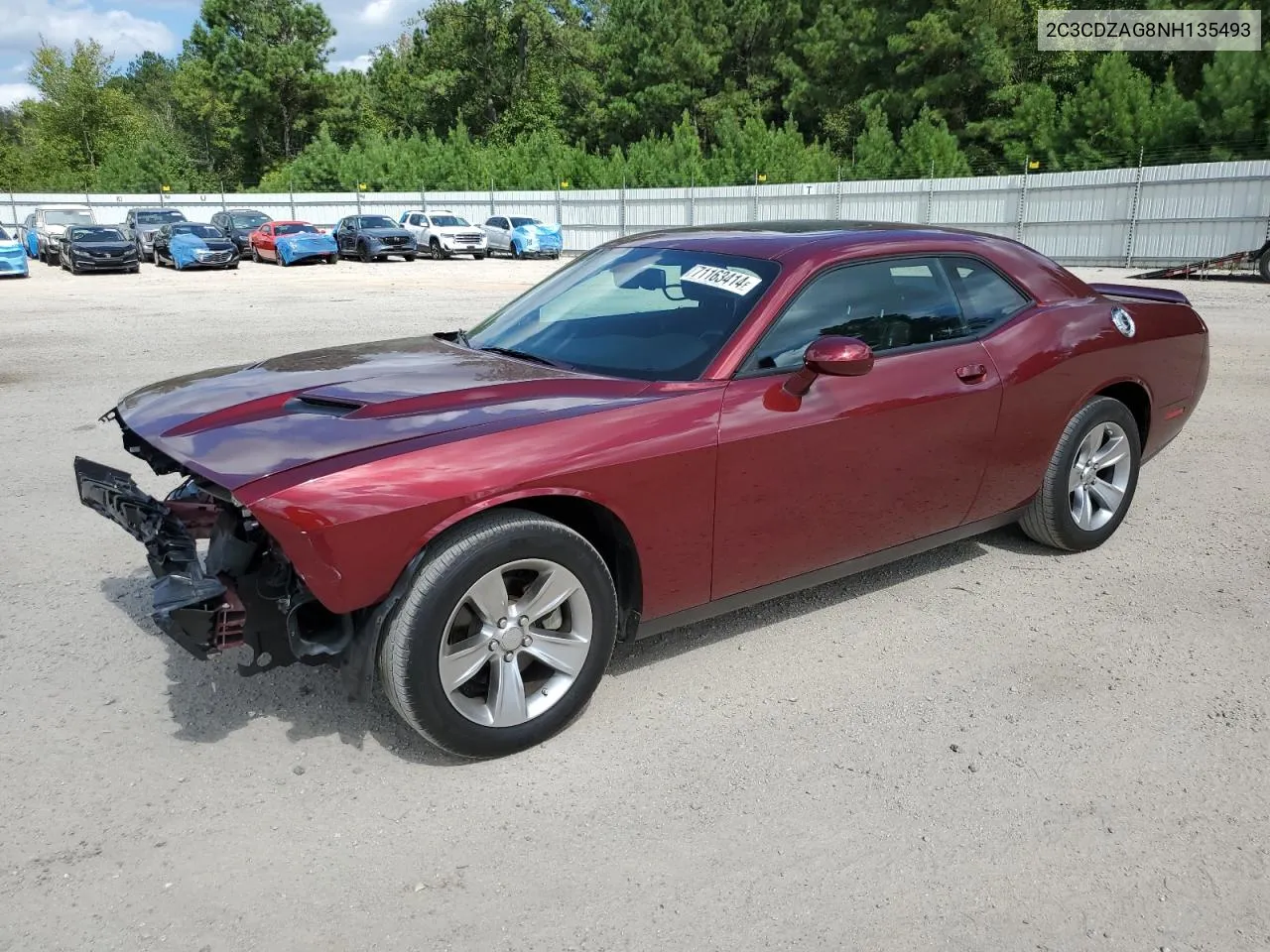 2022 Dodge Challenger Sxt VIN: 2C3CDZAG8NH135493 Lot: 71163414