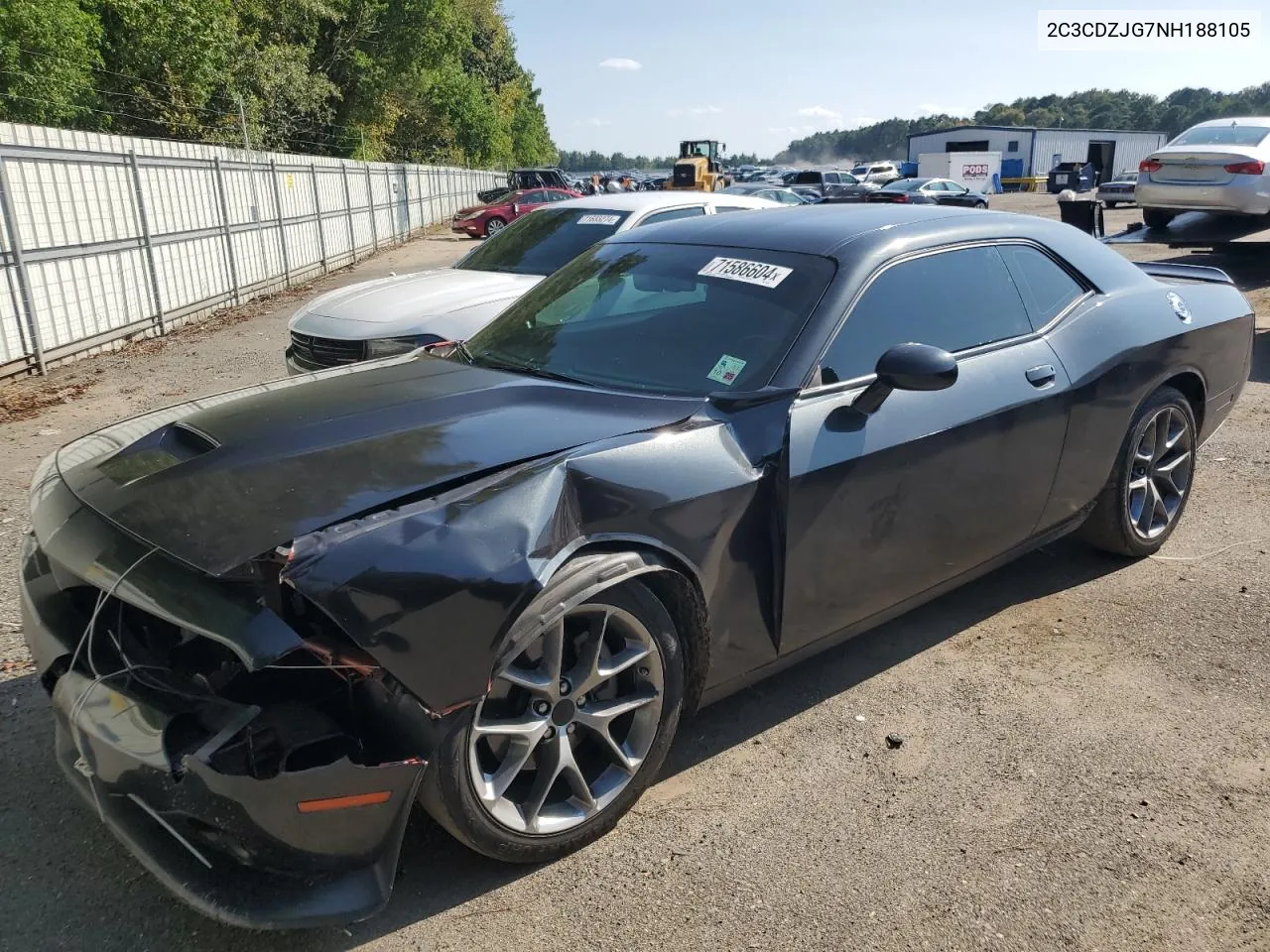 2022 Dodge Challenger Gt VIN: 2C3CDZJG7NH188105 Lot: 71586604