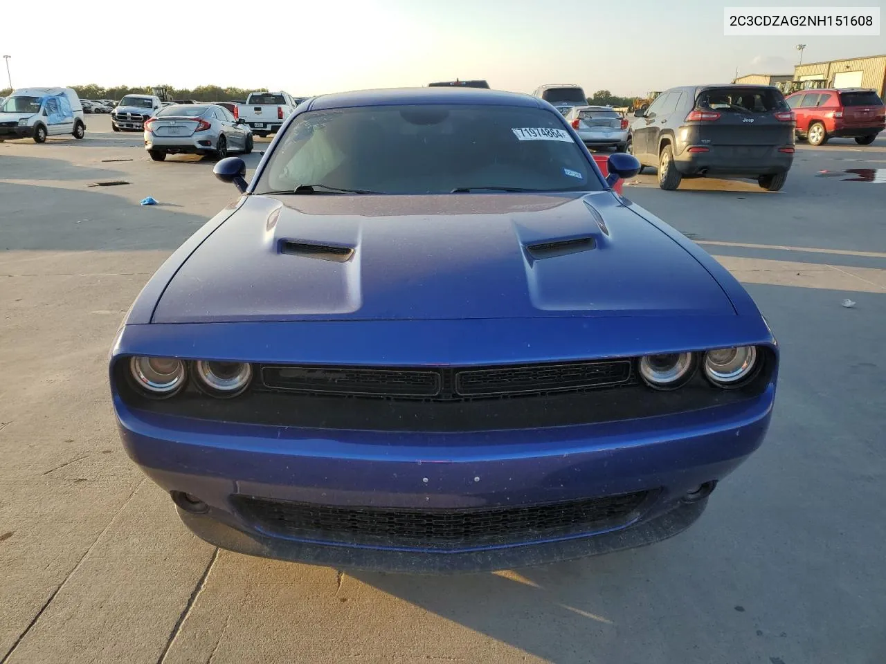 2022 Dodge Challenger Sxt VIN: 2C3CDZAG2NH151608 Lot: 71974864