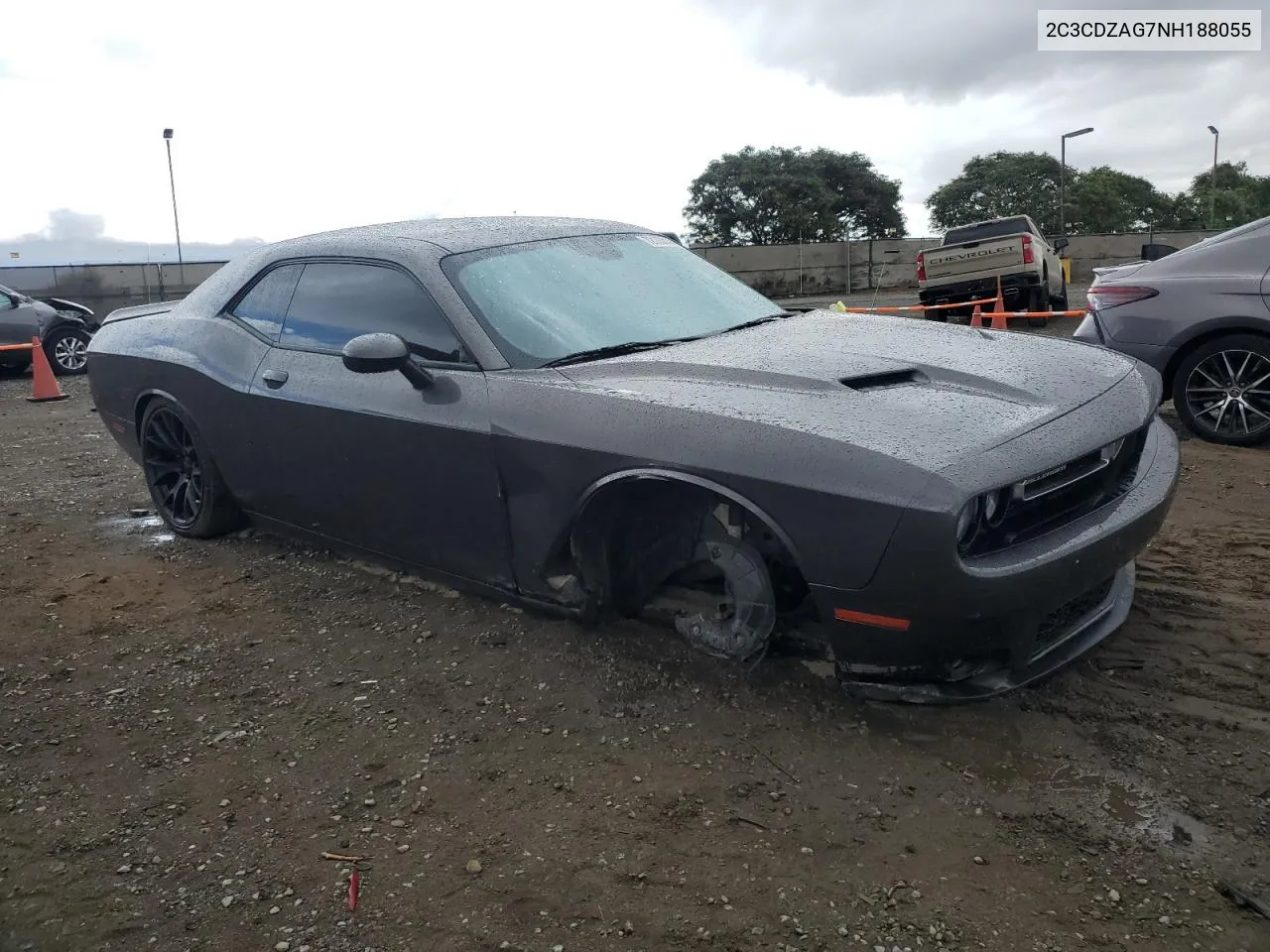 2022 Dodge Challenger Sxt VIN: 2C3CDZAG7NH188055 Lot: 72175314