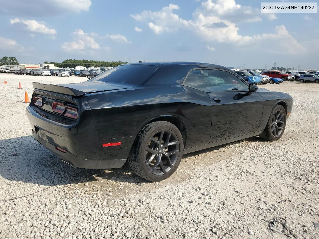 2022 Dodge Challenger Sxt VIN: 2C3CDZAG4NH140237 Lot: 72233964