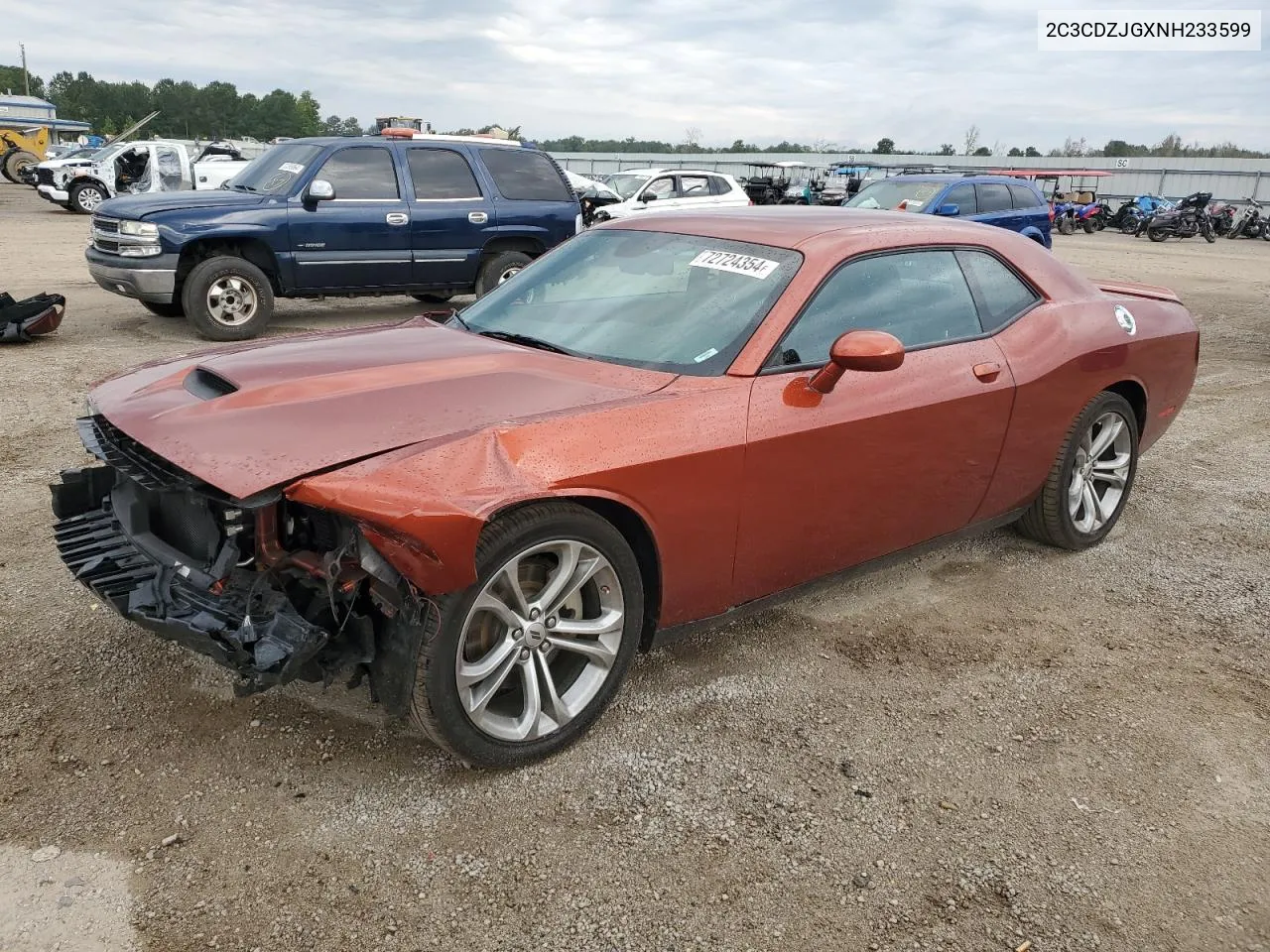 2022 Dodge Challenger Gt VIN: 2C3CDZJGXNH233599 Lot: 72724354