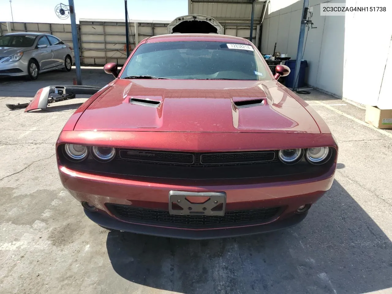 2022 Dodge Challenger Sxt VIN: 2C3CDZAG4NH151738 Lot: 72838214