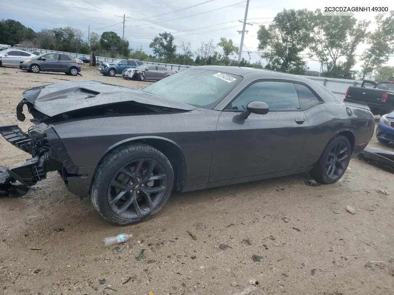 2022 Dodge Challenger Sxt VIN: 2C3CDZAG8NH149300 Lot: 73142354