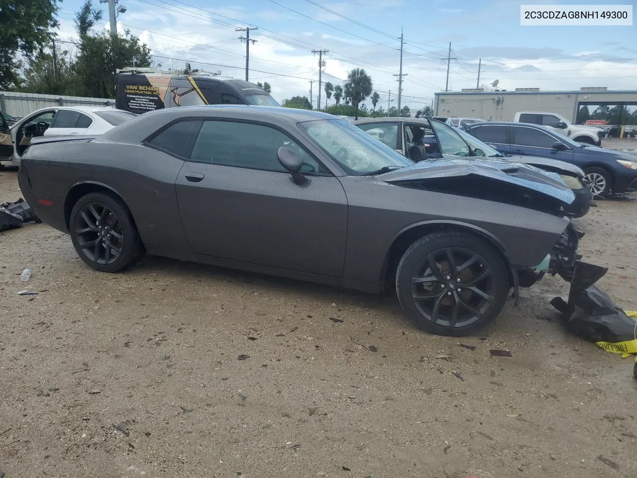 2022 Dodge Challenger Sxt VIN: 2C3CDZAG8NH149300 Lot: 73142354