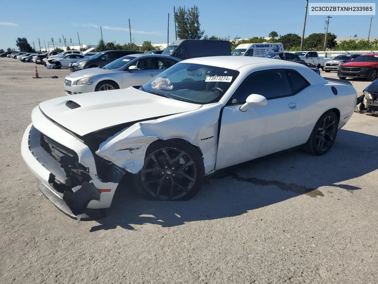 2022 Dodge Challenger R/T VIN: 2C3CDZBTXNH233985 Lot: 73973274