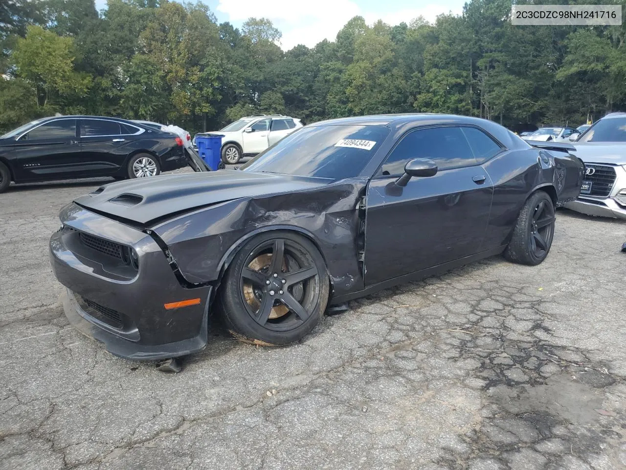 2022 Dodge Challenger Srt Hellcat VIN: 2C3CDZC98NH241716 Lot: 74094344