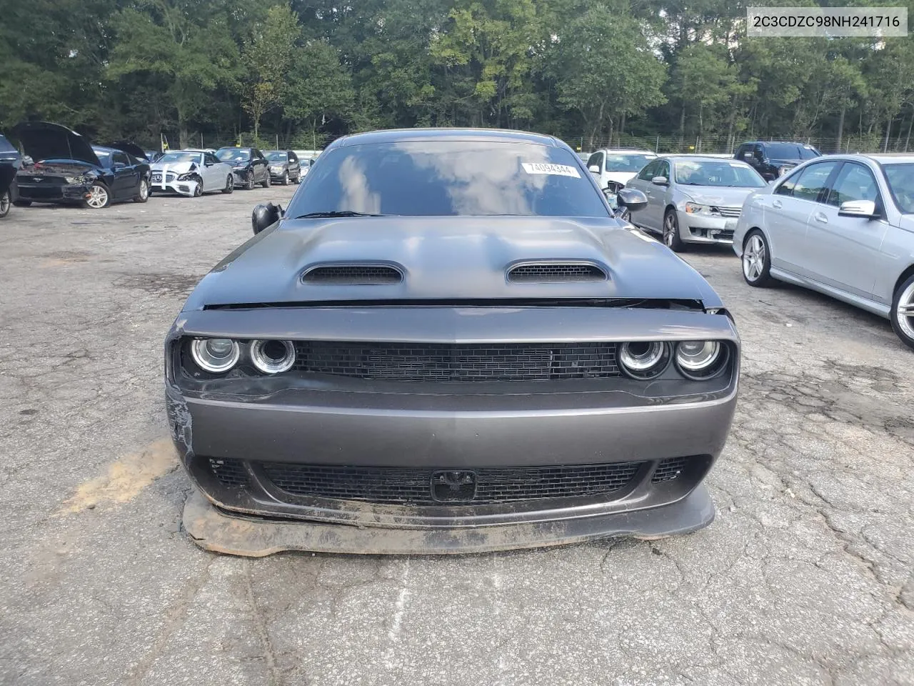 2022 Dodge Challenger Srt Hellcat VIN: 2C3CDZC98NH241716 Lot: 74094344