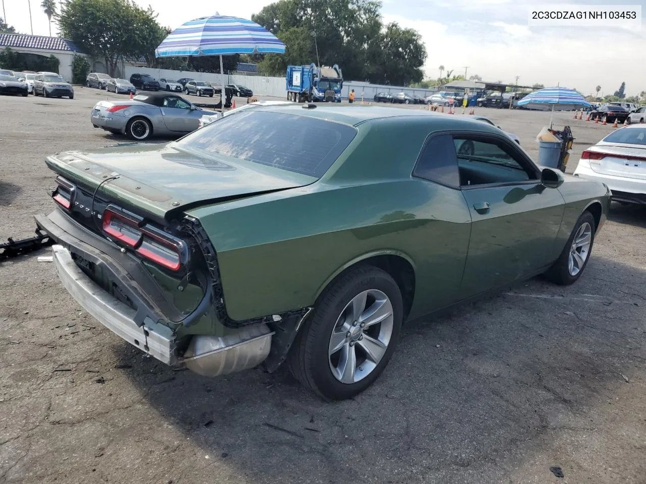 2022 Dodge Challenger Sxt VIN: 2C3CDZAG1NH103453 Lot: 74311814