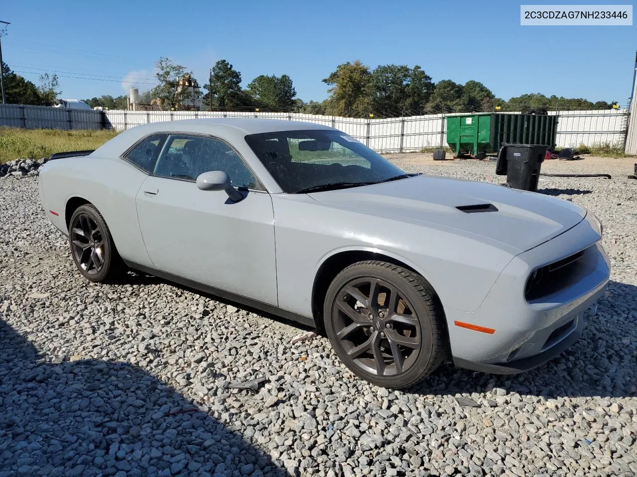 2022 Dodge Challenger Sxt VIN: 2C3CDZAG7NH233446 Lot: 74886834